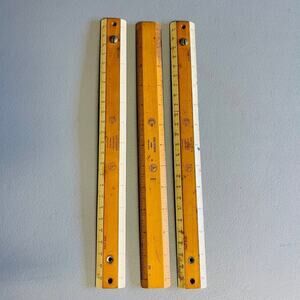 Vintage Dietzen Wooden Ruler Set - Collectible Measuring Tools